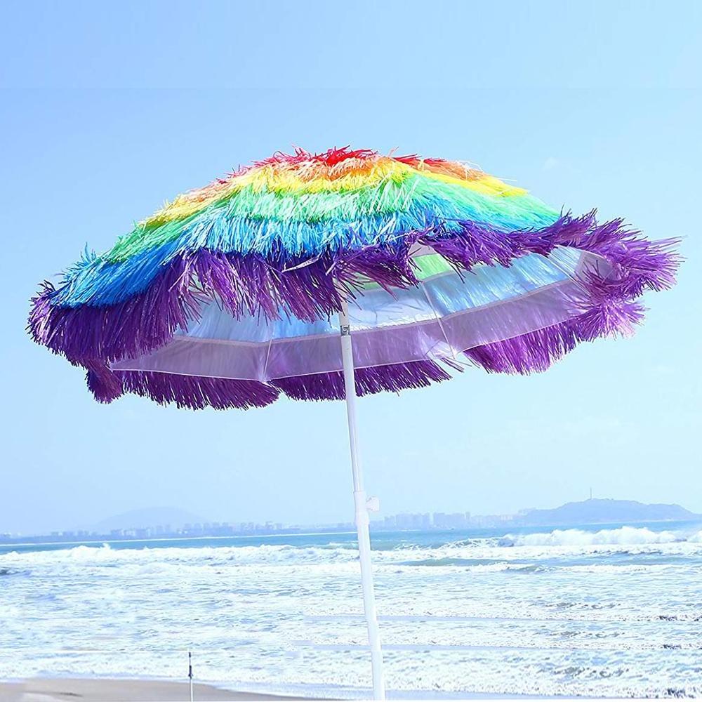 straw outdoor beach umbrella for promotion and advertising