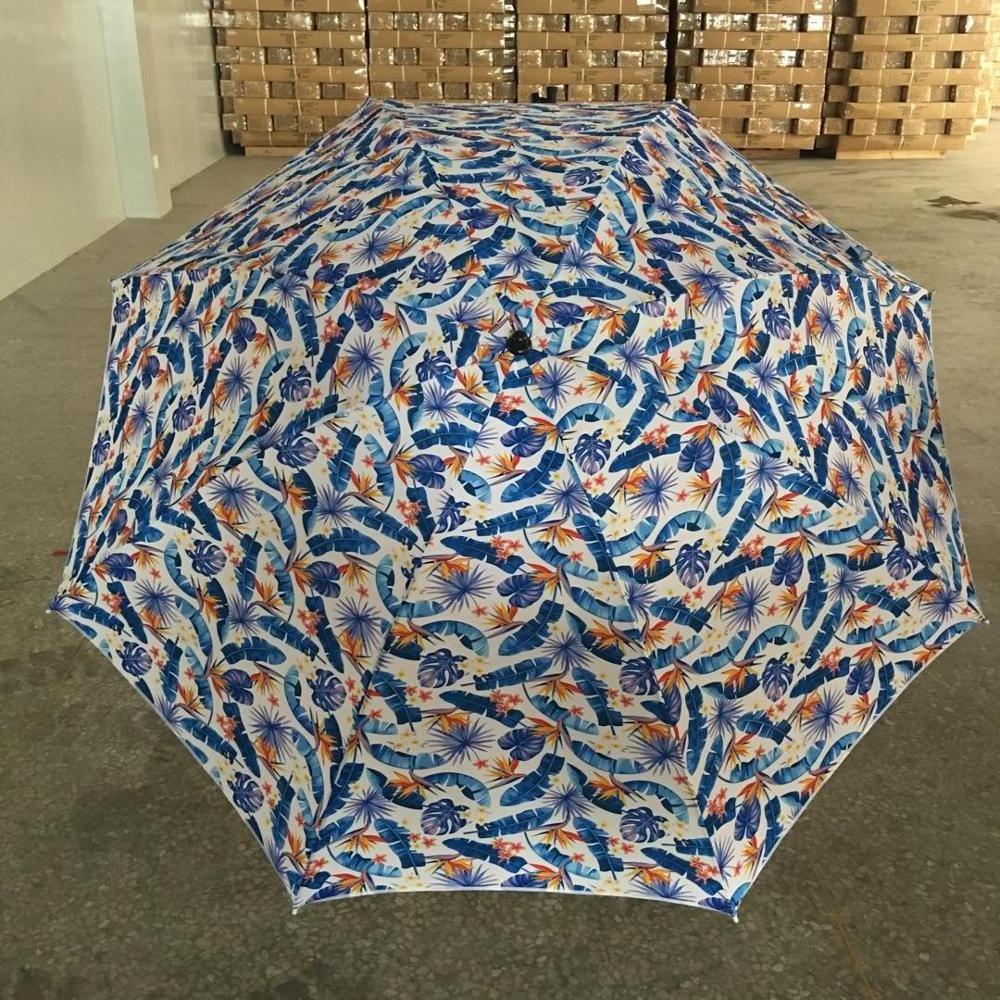 180cm*8k  Portable Promotional Outdoor Windproof Beach Umbrella for Advertising