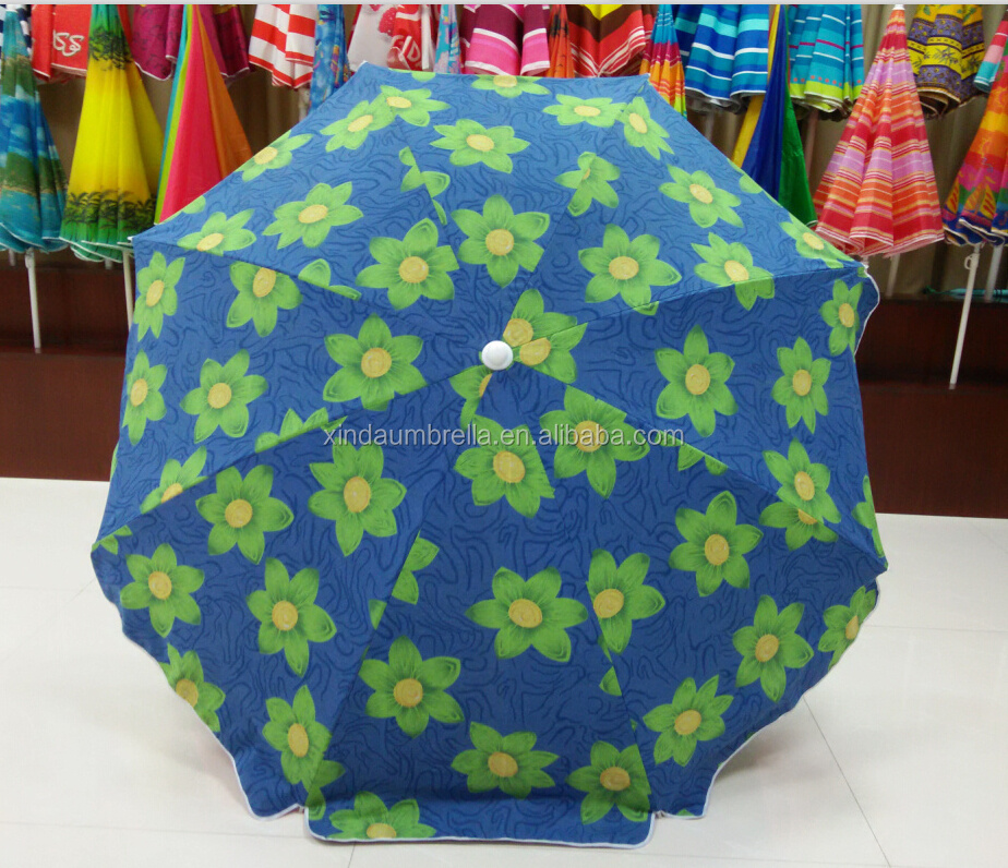 2M luxury Fiberglass frame cotton beach sun umbrella