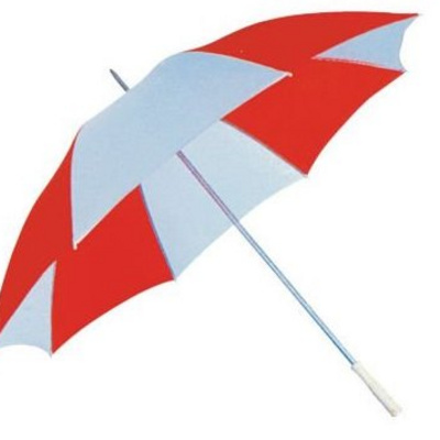 Promotion Advertising AD Logo Print Red and White Cheap Golf Stick Umbrella