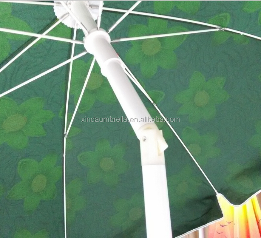 2M luxury Fiberglass frame cotton beach sun umbrella