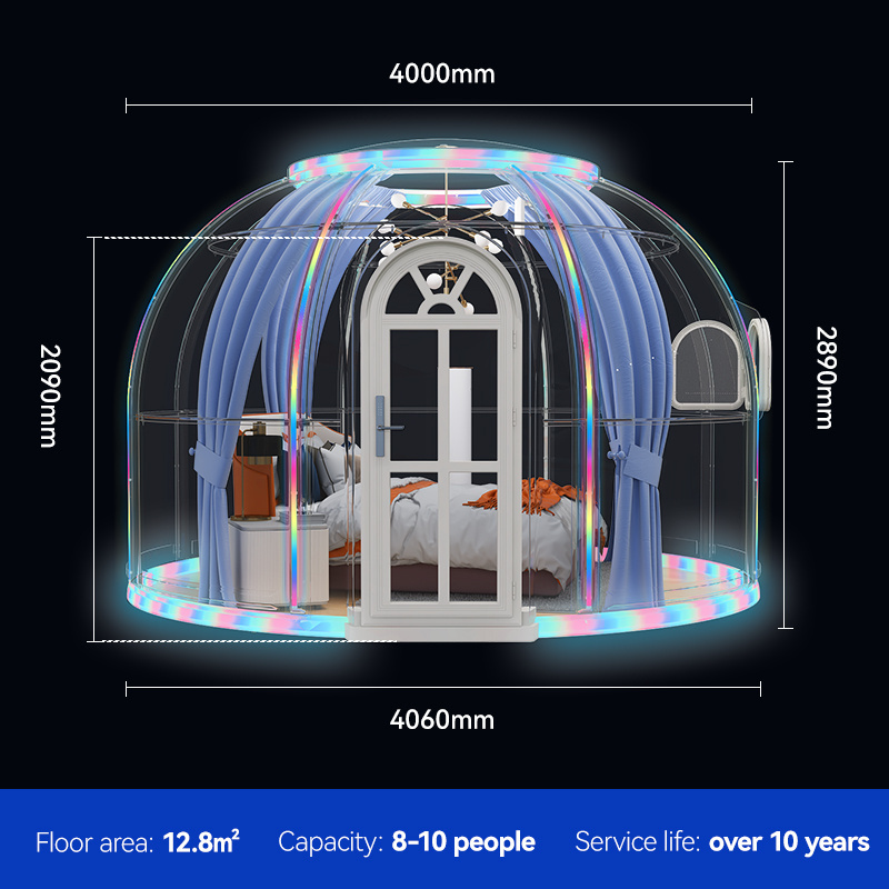 Transparent Bubble House clear prefabricated Prefab Igloo Green Houses Modern PC Hotel geodesic dome tent