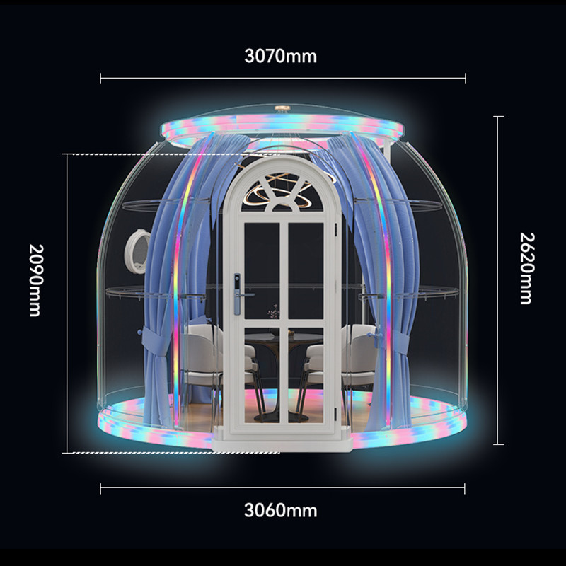 3M Starry Cabin House PC Home Dome Transparent Bubble Dome Tent For Dining House/Cafe/ Resorts/ Villas/ Camping