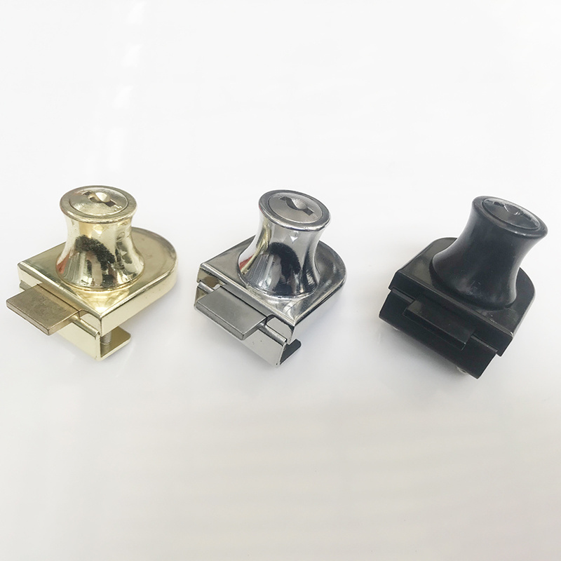 Wholesale price zinc alloy Triple glass lock for cabinet desk drawer lock