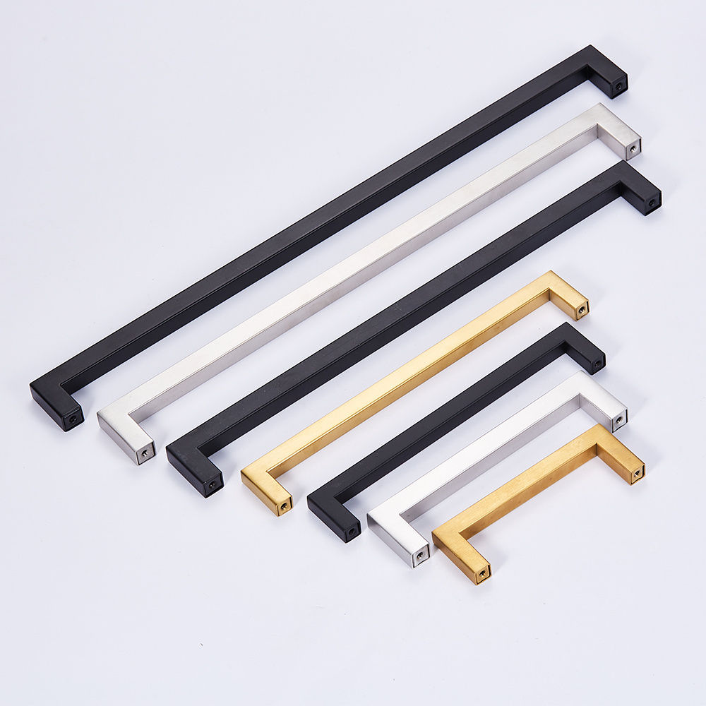 80mm 160mm Long Gold Polished Cabinet Pulls Furniture Wardrobe Decoration Kitchen Handles