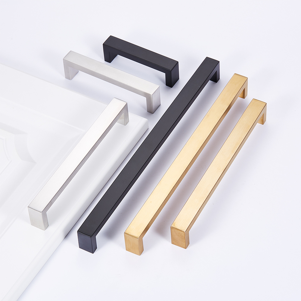 Manufacturer Directly Furniture Hardware Stainless Steel Square Drawer Desk Handle Cabinet Door Pull Handles