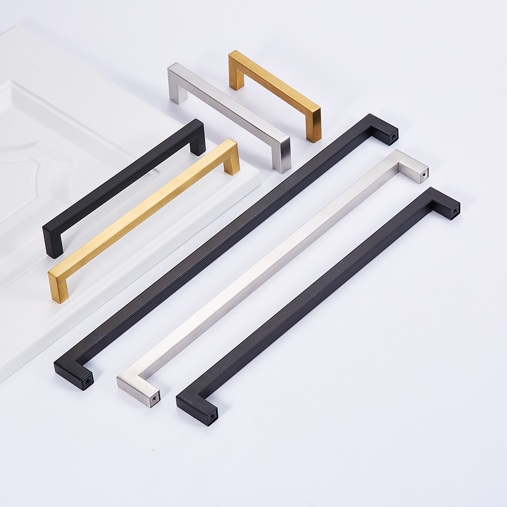 80mm 160mm Long Gold Polished Cabinet Pulls Furniture Wardrobe Decoration Kitchen Handles