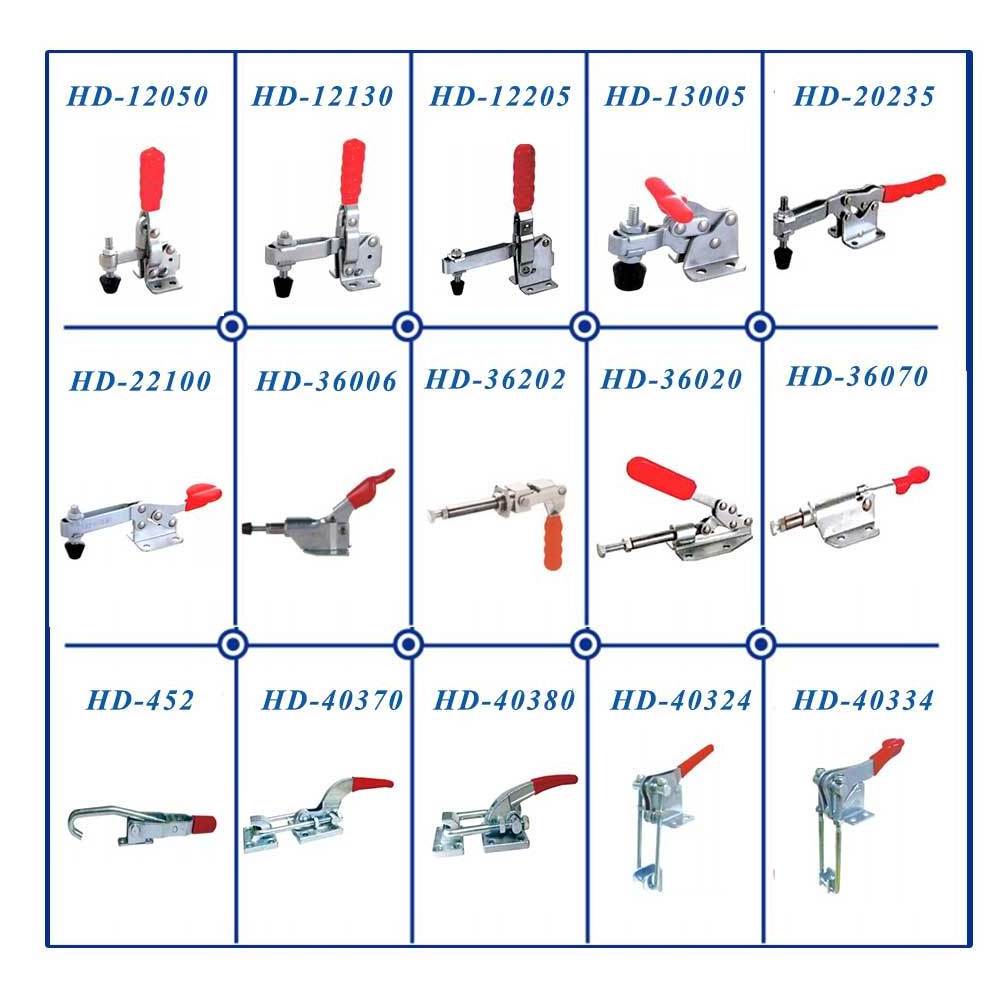 Huiding 40380 Galvanized Steel Adjustable Heavy Duty Quick Release Toggle Latch Type Toggle Clamp For Large Machinery