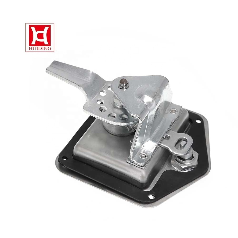 Huiding Custom Flush Mount Locking Latch Trailer Tool Box Paddle Handle Latch With Padlock Eye