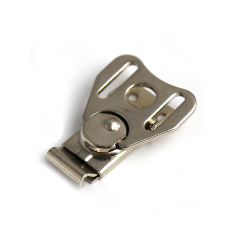 Customized Stainless Steel Butterfly Twist Draw Latch Double Keyhole Wood Box Lock Latch