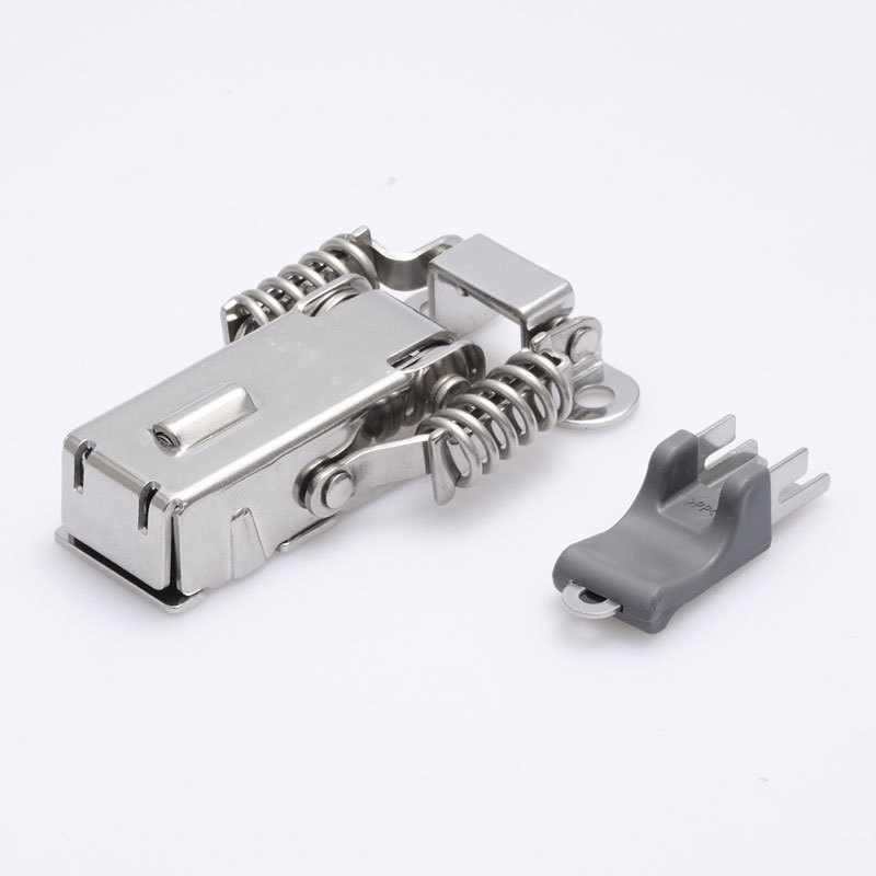 Chinese Industrial Hardware Manufacturer Spring Loaded Hasp Lock Stainless Steel Draw Latch 90 Degree