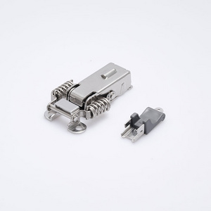 Chinese Industrial Hardware Manufacturer Spring Loaded Hasp Lock Stainless Steel Draw Latch 90 Degree