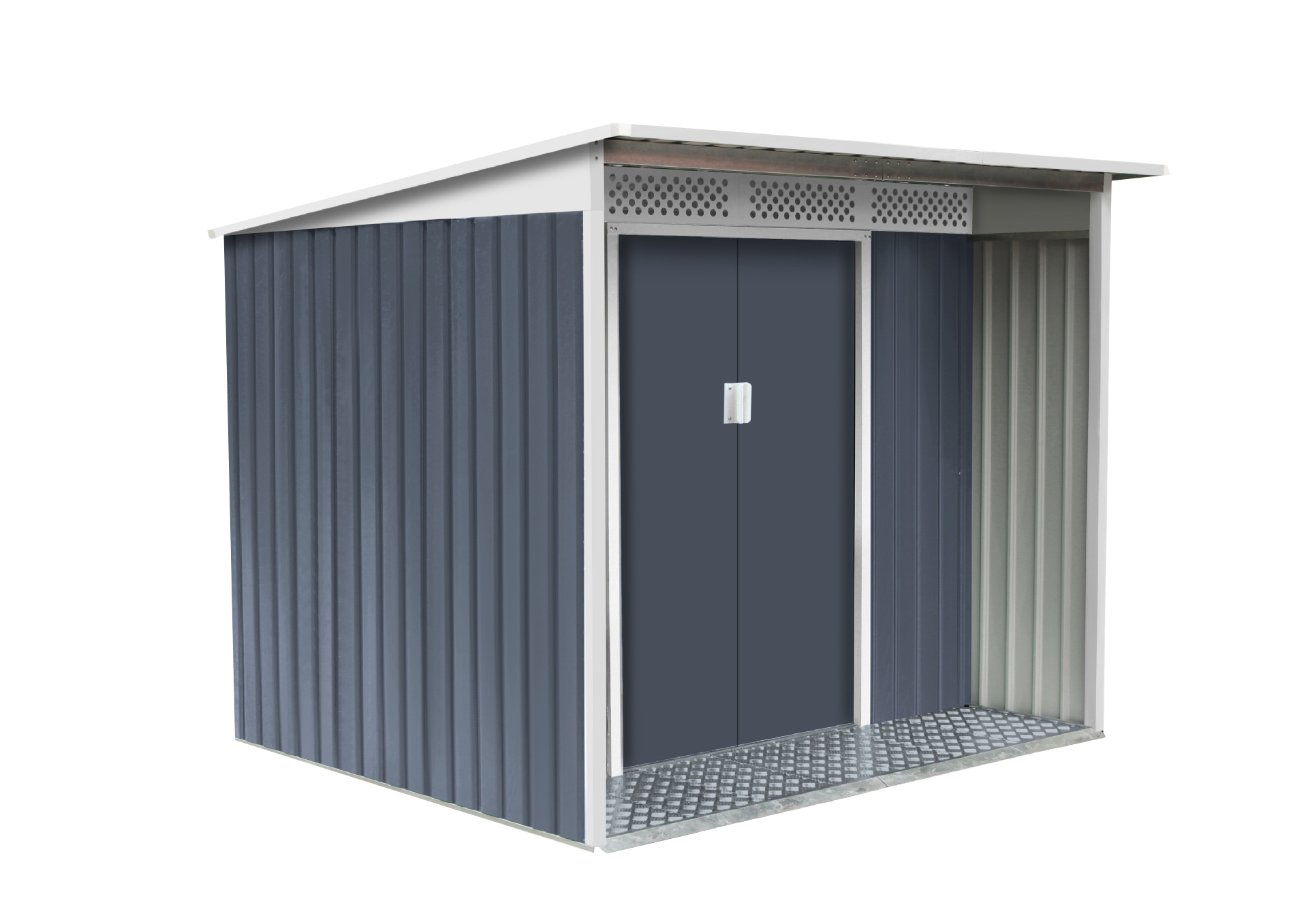 Huiding Custom Garden Metal Apex Storage Shed Outdoor House  8x10