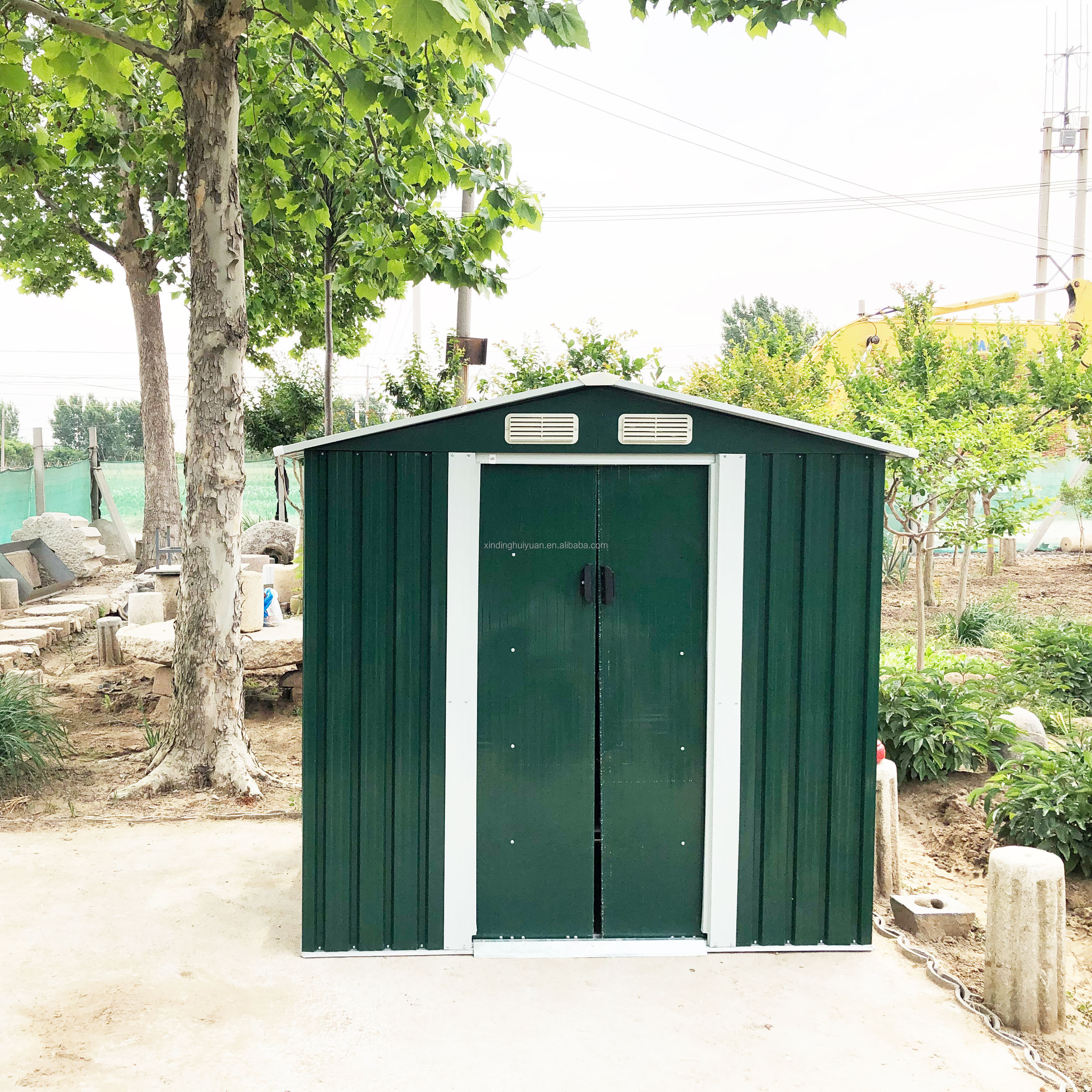 Huiding Custom Wholesale B2B Light Weight 6x6 Feet Metal Steel Garden Sheds