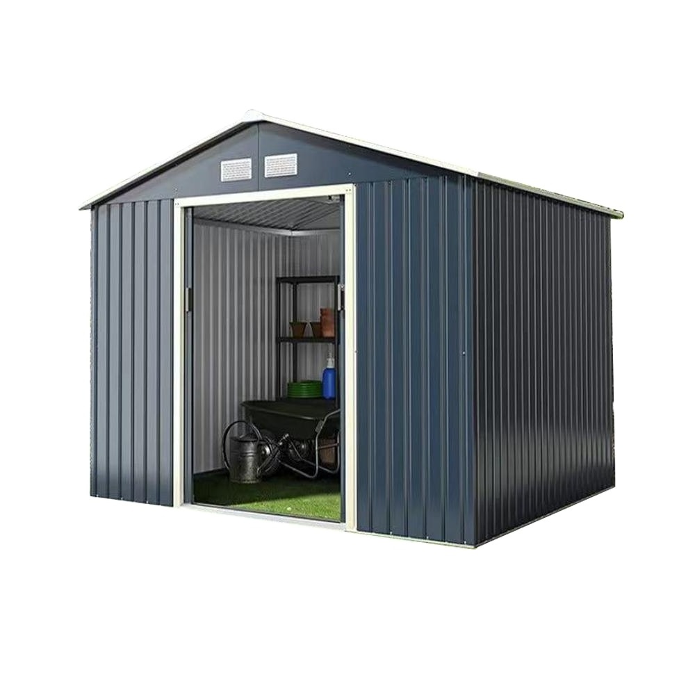 Huiding Custom Garden Metal Apex Storage Shed Outdoor House  8x10