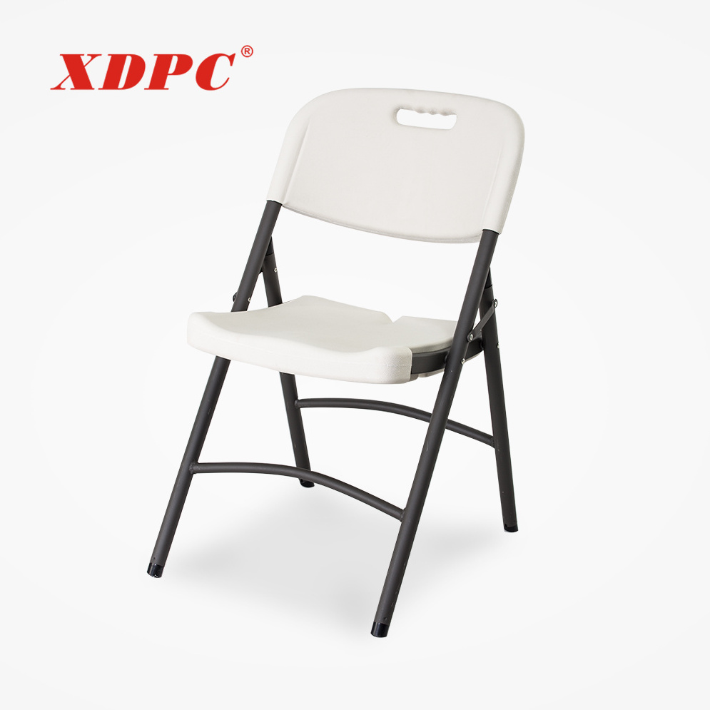 China wholesale wedding party event plastic folding chair with metal leg