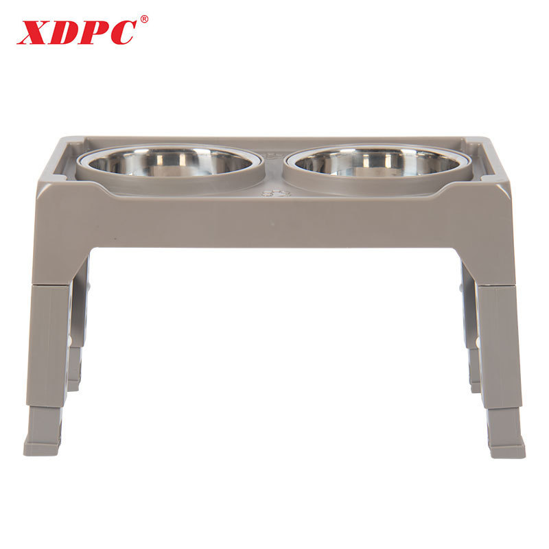 XDPC elevated dog bowl stand for large dog food water bowls Stand Adjustable 4 Heights