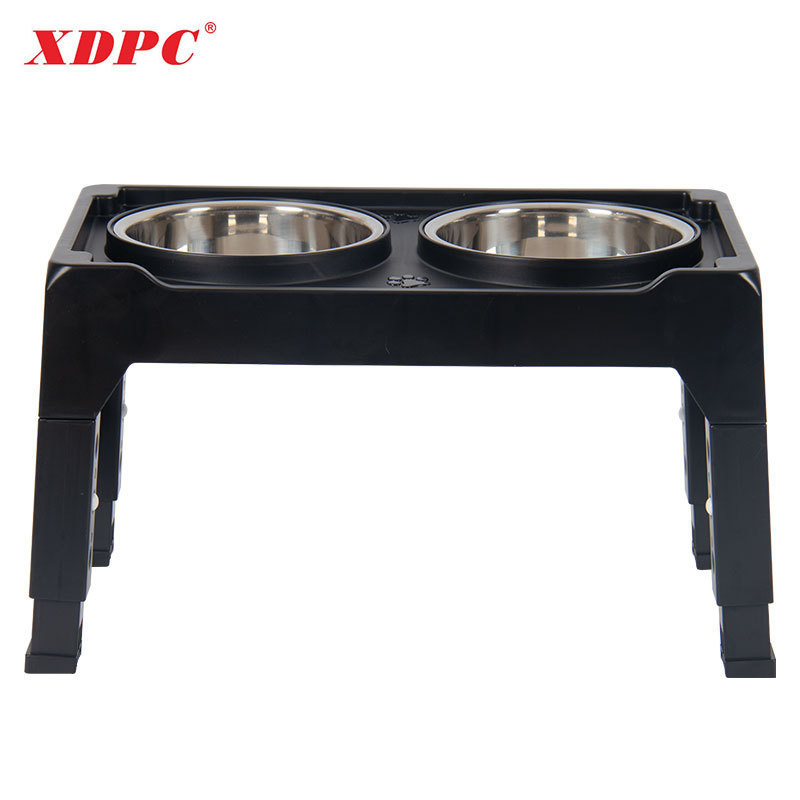 XDPC elevated dog bowl stand for large dog food water bowls Stand Adjustable 4 Heights