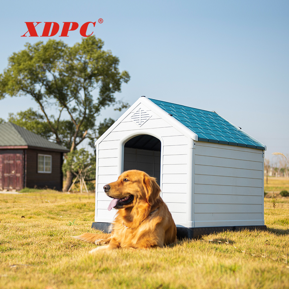 Eco-friendly foldable plastic large dog house kennel outdoor dog kennel