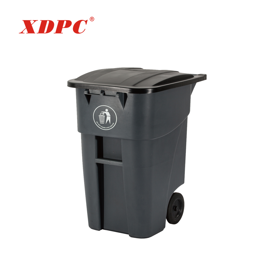 Mobile 200l outdoor street plastic trash can garbage container bin