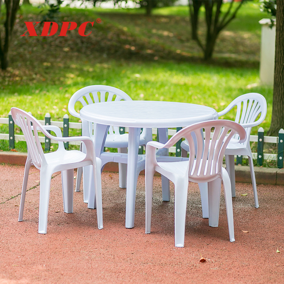 Colored restaurant patio swimming pool plastic event round table for camping