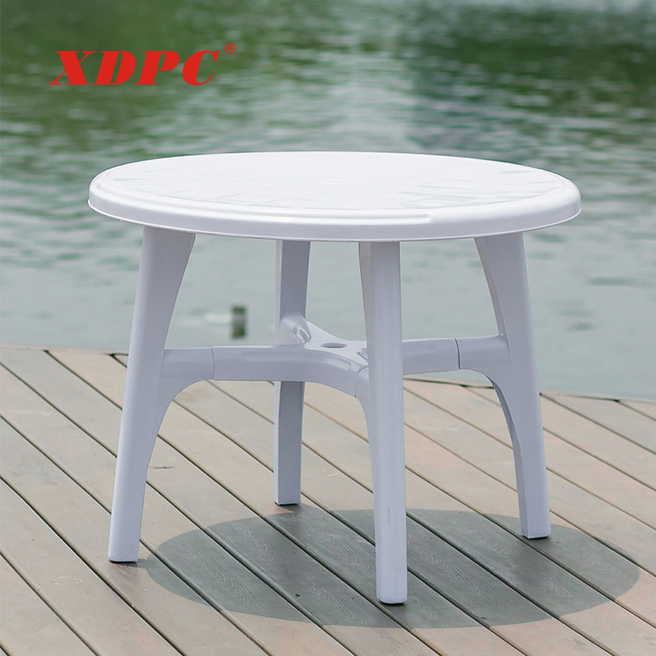 Colored restaurant patio swimming pool plastic event round table for camping