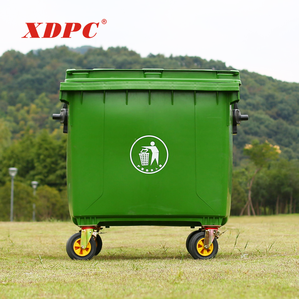 1100l plastic dust bin garbage bins waste container trolley