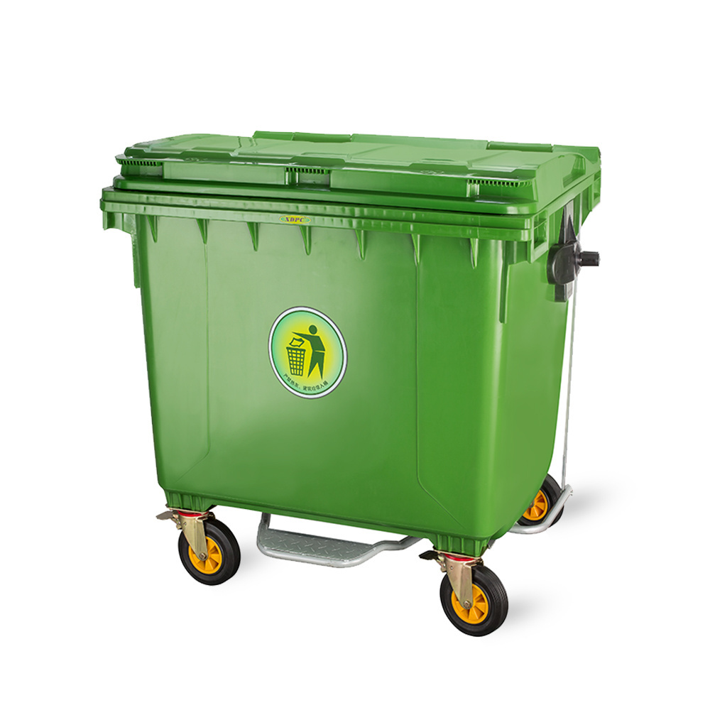 1100l plastic dust bin garbage bins waste container trolley