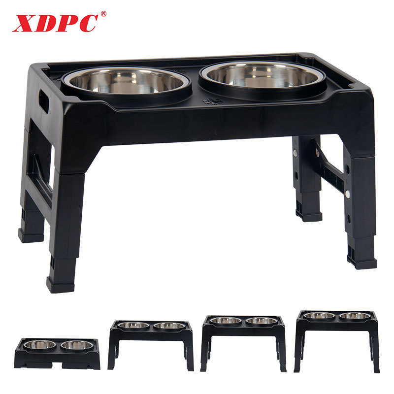 XDPC elevated dog bowl stand for large dog food water bowls Stand Adjustable 4 Heights