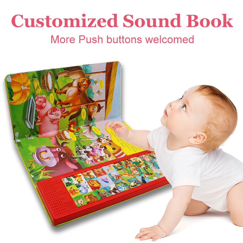 XDT Top Hot High Quality Musical Design Cartoon Children Push Button Sound Book