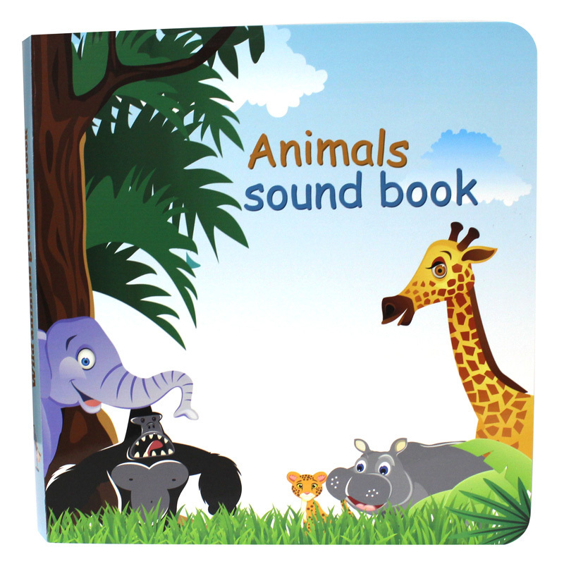 Spanish record-able book fancy sound board book animal voice sound book