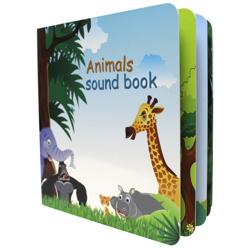 Spanish record-able book fancy sound board book animal voice sound book