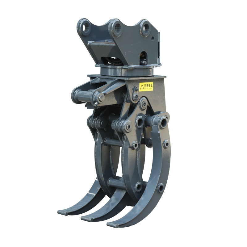 excavator wood grapple tree shear log grapple rotary sorting Excavator accessories 3 point hitch log grapple for sale