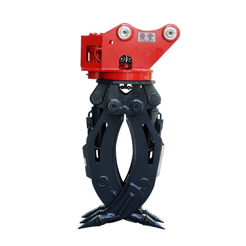 excavator wood grapple tree shear log grapple rotary sorting Excavator accessories 3 point hitch log grapple for sale