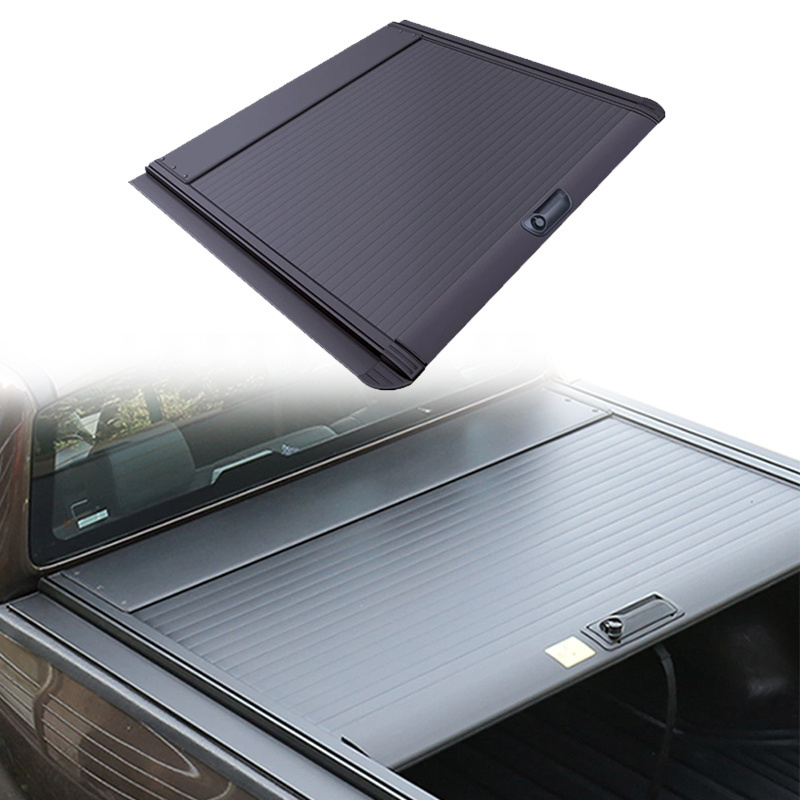 Car Parts Pickup Tonneau Cover With Lock Pull Push Lid Shutter Retractable Cover For Universal Pickup Truck