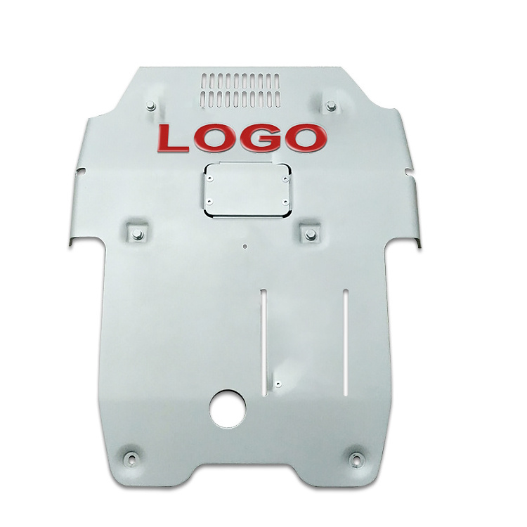 White Steel Front Rear Bumper Plate Engine Protection Skid Plate