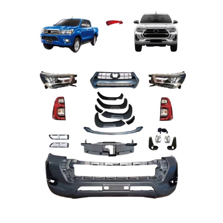 4x4 Body kits for Toyota Hilux Revo 2015-2017 Upgrade To 2020 Body Kits Car Accessories Front Rear Bumper Bodykit Auto Part