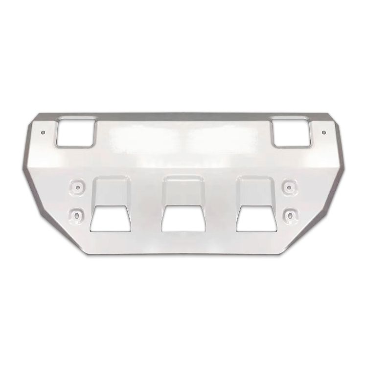 White Steel Front Rear Bumper Plate Engine Protection Skid Plate