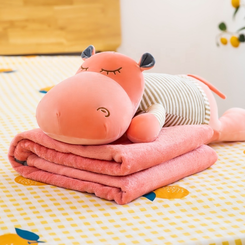 Factory Customization Soft  Dino Blanket Plush AC Blanket Summer Napping Blanket