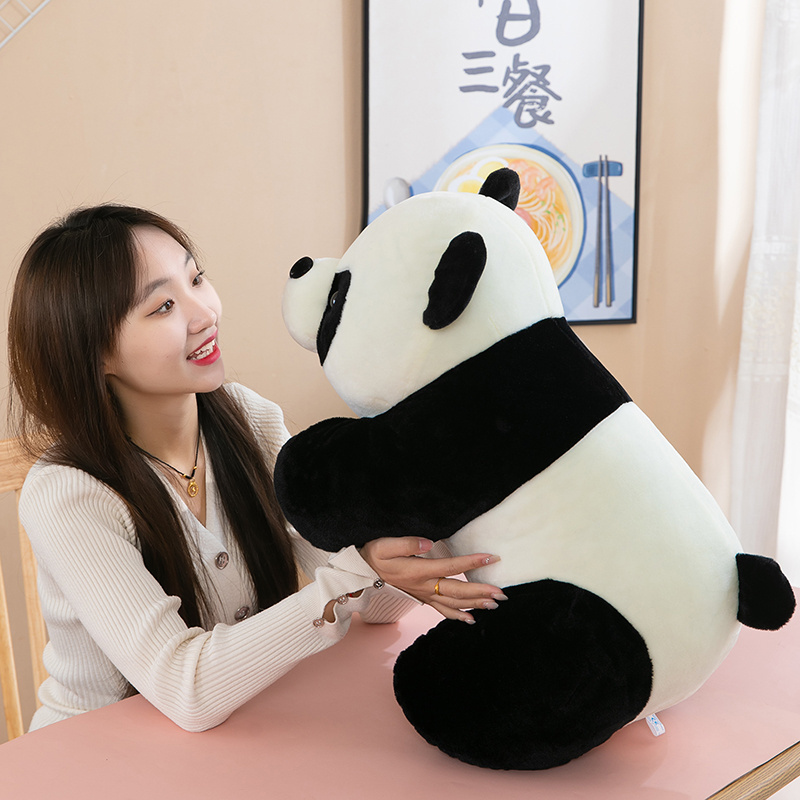 25 cm Baby Panda Big Giant Panda Bear Plush Toys Soft Stuffed Cute Lying Panda Doll Treasure of China Zoo Animals Plush