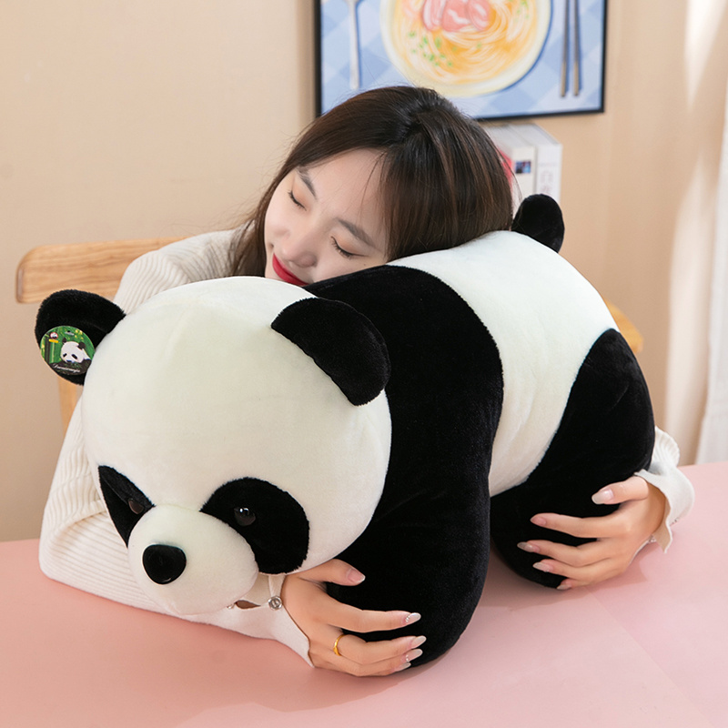 25 cm Baby Panda Big Giant Panda Bear Plush Toys Soft Stuffed Cute Lying Panda Doll Treasure of China Zoo Animals Plush