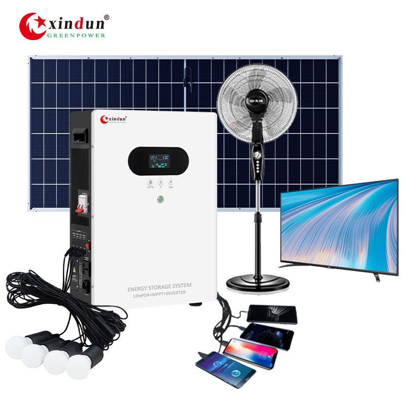 low price portable mini home solar panel kit LED lighting system solar powerbank with mobile charger MP3 radio