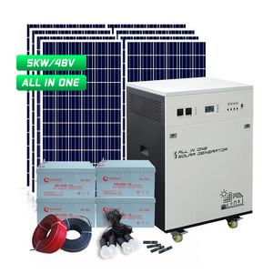 Portable Electric 1000w 300w 600w 6000 watt Solar Power Powered House Generator with Solar Panels 1000w Complete Set 500watt