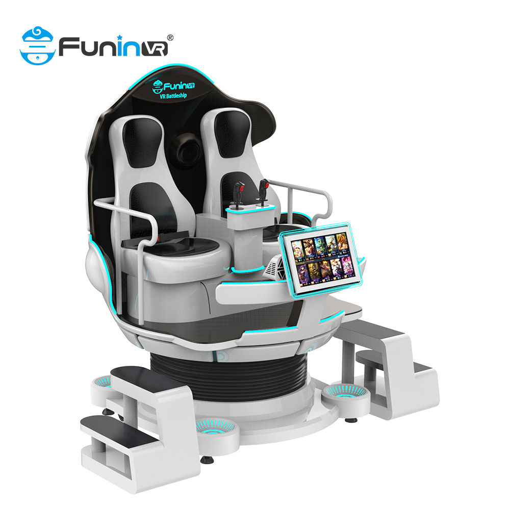 Indoor FuninVr Machine 9d Virtual Reality Equipment Roller Coaster Flying Ships Simulator Machine Vr Arcad 2seats Game Chair 9d