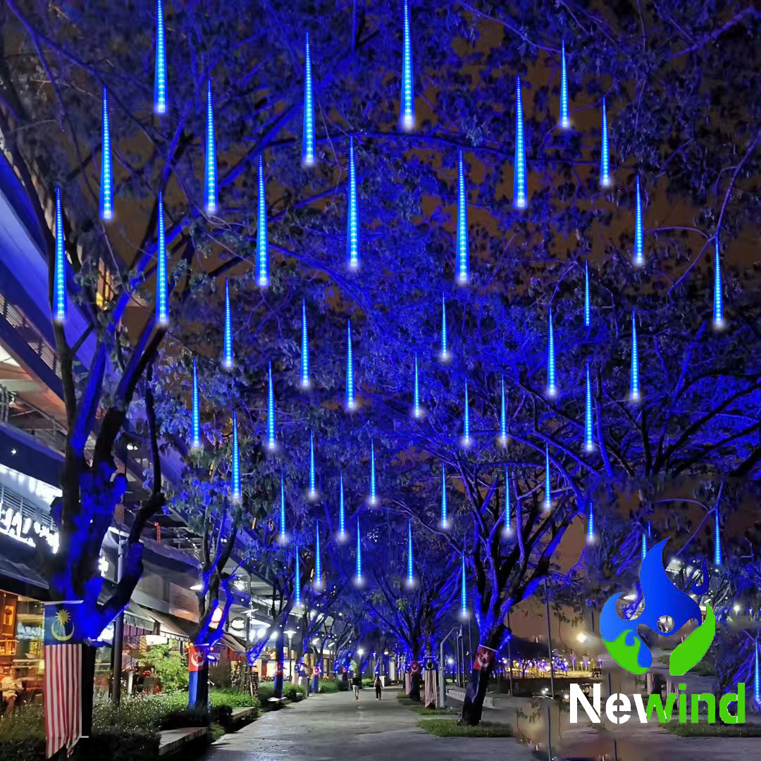 30CM 50CM 80CM Meteor Shower Rain LED Fairy String Light Snow Falling Light Waterproof Cascading Tree Light