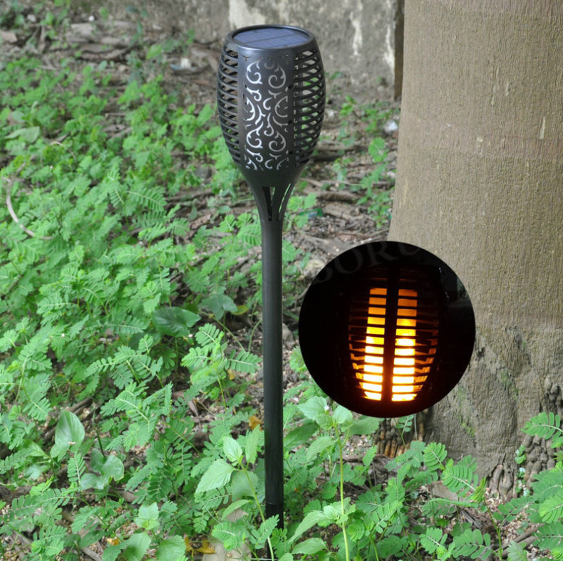 Christmas Halloween Super Bright Solar Outdoor Waterproof 51Led Torch Light Flame Lamp Flickering Flame Garden Lights