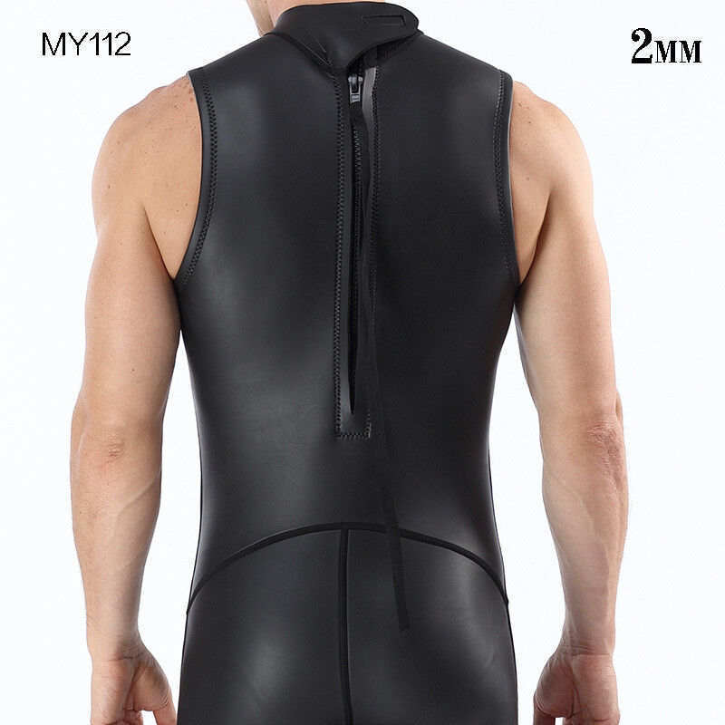 2mm Men Neoprene Triathlon Wetsuits Smooth Skin One Piece Surfing Suit Back Zipper Scuba Diving Suit