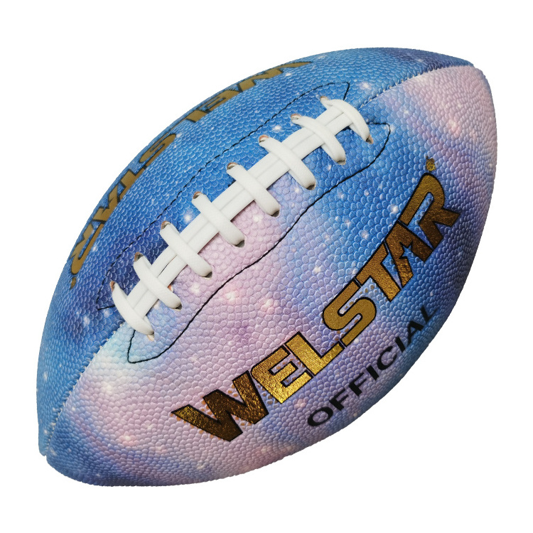 Wholesale Custom Colorful Printing PU Composite Leather American Football Ball