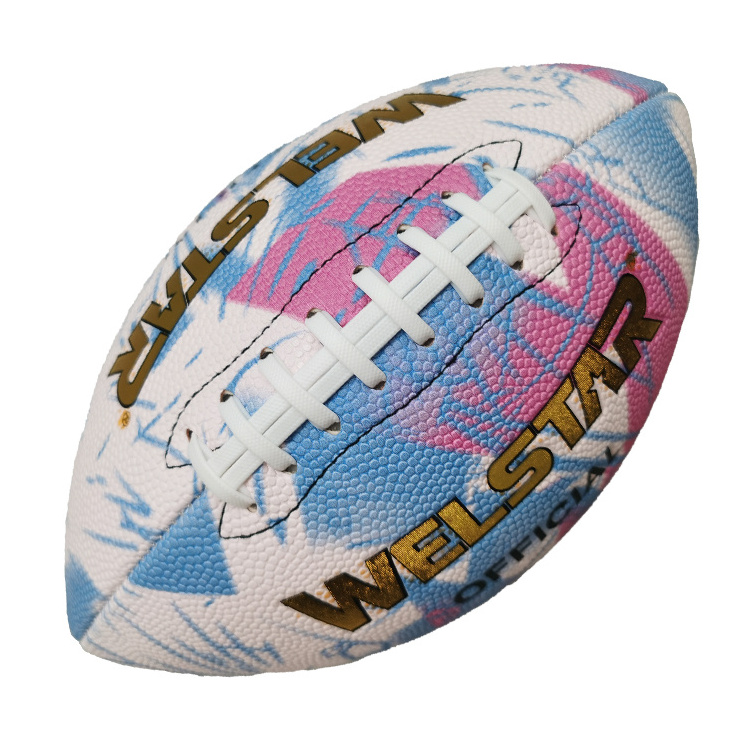 Wholesale Custom Colorful Printing PU Composite Leather American Football Ball