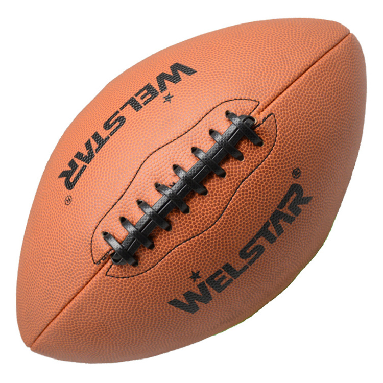 Customized Brown Color Official Size 9 Machine Sewn PVC American Football Ball